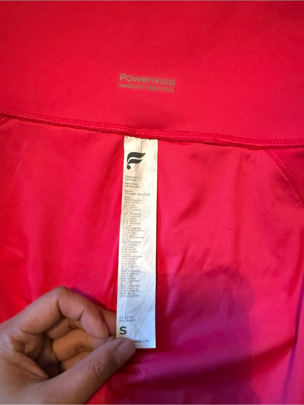 Fabletics Powerhold Pink High-Rise Bike Shorts - Picture 6 of 10